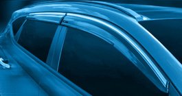 Fiat Fullback 2016- гг. Ветровики с хромированным молдингом (4 шт., Sunplex Chrome) фото 1