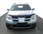 Mitsubishi Outlander 2001-2006 гг. Дефлектор капота logo 2001-2006 (SIM) фото 1