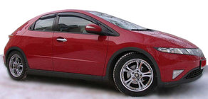 Honda Civic Sedan VIII 2006-2011 гг. Ветровики на окна (4 шт, SIM) фото 1
