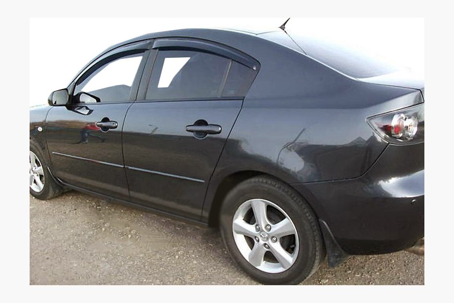 Mazda 3 2003-2009 гг. Ветровики SD (4 шт, SIM) Image