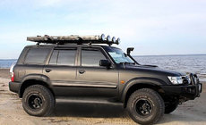 Nissan Patrol Y61 1997-2011 гг. Ветровики на окна (4шт, SIM) фото 1