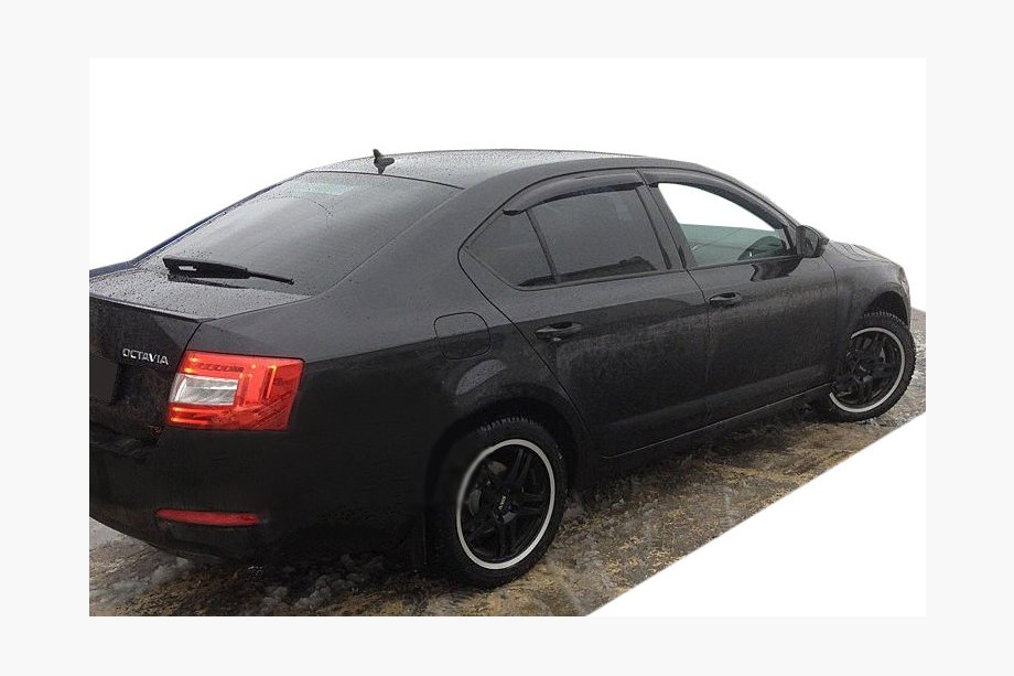 Skoda Octavia III A7 2013-2019 гг. Ветровики LiftBack (4 шт, SIM) Image