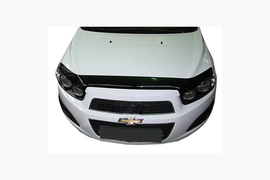 Chevrolet Aveo T300 2011-2020 гг. Дефлектор капота (SIM) Image