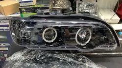 BMW X5 E53 1999–2006 гг. Передние фары (2 шт, темные) фото 1