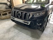 Toyota Land Cruiser Prado 150 2009-2023 гг. Накладка на передний бампер MiddleEast (2017-) Черный фото 4