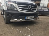 Mercedes Sprinter W906 2006–2018 гг. Передняя нижняя дуга Shark (нержавейка) 2006-2013 фото 4