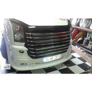 Передний бампер 2012↗ (USA-стиль, грунтованный под покраску) Volkswagen Crafter 2006-2016 гг. фото 1
