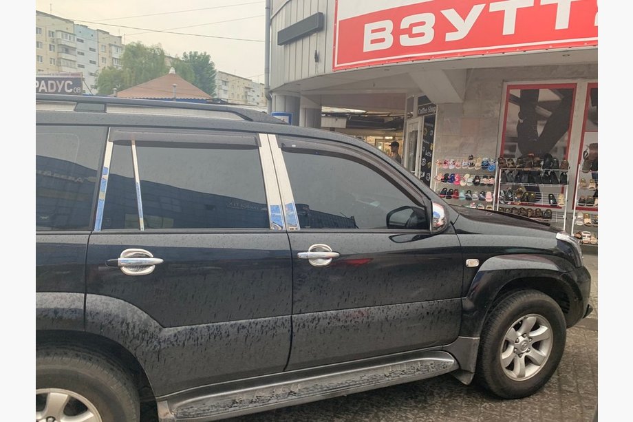Toyota Land Cruiser Prado 120 2002-2009 гг. Накладки на дверные стойки из нержавеющей стали (8 шт) Image
