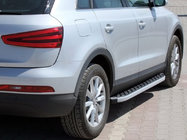 Audi Q7 2005-2015 гг. Боковые Подножки BlackLine (2 шт, Алюминий) фото 1