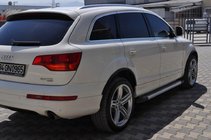 Audi Q7 2005-2015 гг. Боковые пороги Allmond Grey (2 шт., алюминий) фото 1
