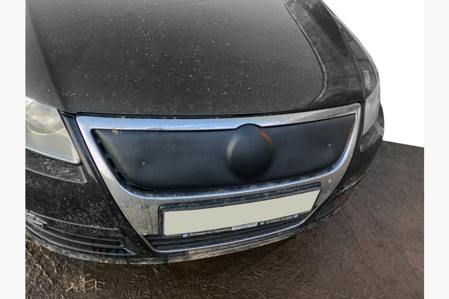 Volkswagen Passat B6 2006-2012 гг. Зимняя накладка на решетку радиатора (верхняя) глянцевый Фото 3