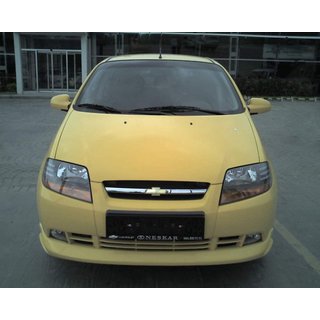 Накладка на передний бампер (под покраску) Chevrolet Aveo T200 2002-2008 гг. фото 1