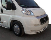 Peugeot Boxer 2006-2025 гг. Передняя накладка 2006-2013 (узкая, под покраску) фото 1
