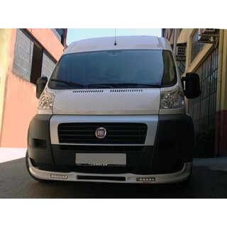 Передняя накладка 2006-2013 (узкая с LED, грунтованная под покраску) Citroen Jumper 2007-2025 гг. фото 1