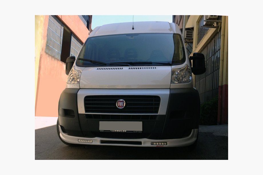 Citroen Jumper 2007-2025 гг. Передняя накладка 2006-2013 (узкая с LED, грунтованная под покраску) Image