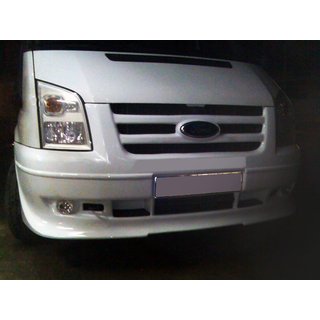 Накладка на передний бампер (2006-2014, с решеткой) Ford Transit 2000–2014 гг. фото 2