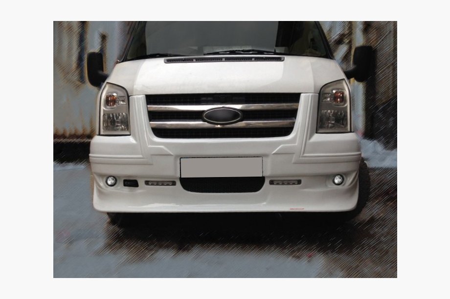 Ford Transit 2000–2014 гг. Накладка на передний бампер (2006-2014, DRL, с решеткой) Image