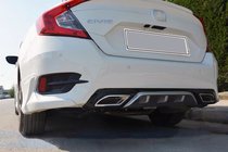 Honda Civic Sedan X 2016-2021 гг. Углы заднего бампера (под покраску) фото 2