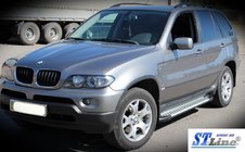 BMW X5 E53 1999–2006 гг. Боковые Подножки King (2 шт, Алюминий) фото 3