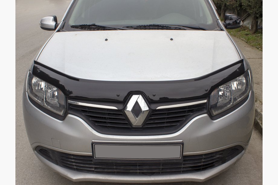 Renault Logan MCV 2013-2022 гг. Дефлектор капота (EuroCap) Image
