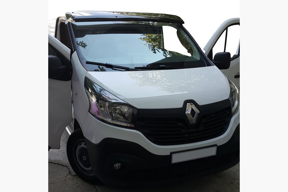 Fiat Talento 2016- гг. Козырек на лобовое стекло (черный глянец, 5мм) Image