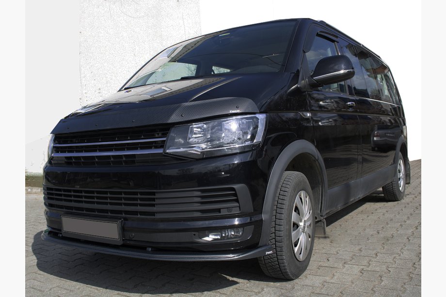 Volkswagen T6 2015-2024 гг. Передний сплиттер карбон лук 2015-2018 (ABS) Image