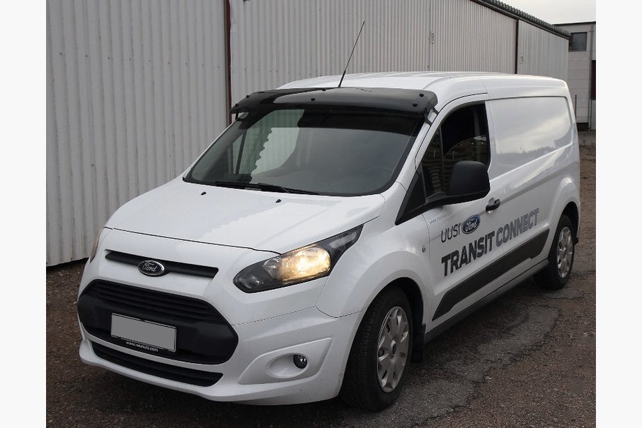 Ford Connect 2014-2021 гг. Козырек на лобовое стекло (черный глянец, 5мм) Image