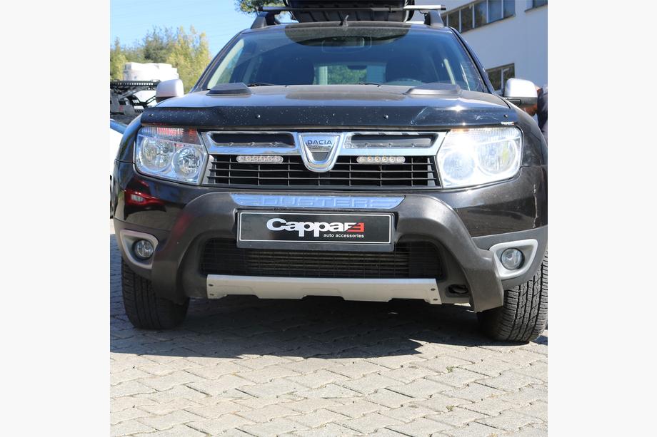 Dacia Duster 2008-2018 гг. Накладка на передний бампер (ABS, серая) Image