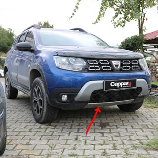 Нижняя Накладка Переднего Бампера (ABS, Серая) Renault Duster 2018-2024 гг. фото 1
