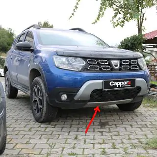 Нижняя Накладка Переднего Бампера (ABS, Серая) Renault Duster 2018-2024 гг. фото 1