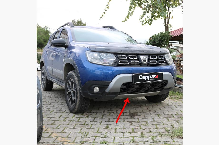 Dacia Duster 2018-2024 гг. Нижняя Накладка Переднего Бампера (ABS, Серая) Image