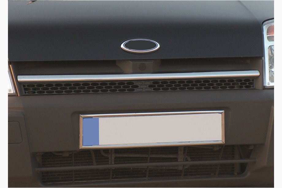 Ford Connect 2002–2006 гг. Хром накладка на решетку радиатора (1 шт., нерж. сталь) OmsaLine - Итальянская Нержавейка Image