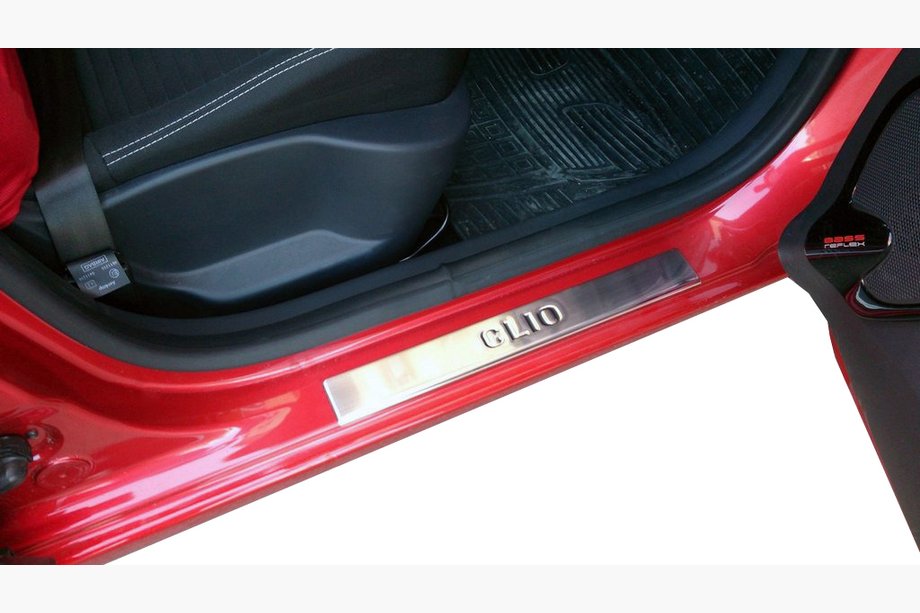 Renault Clio IV 2012-2019 гг. Накладки на пороги OmsaLine (4 шт, нержавейка) Image