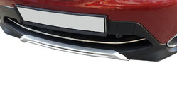 Nissan Qashqai 2014-2021 гг. Накладка на передний бампер нержавейка (2014-2017) Carmos - Турецкая Нержавеющая Сталь фото 1