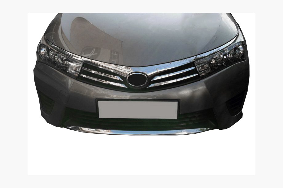Toyota Corolla 2013-2019 гг. Накладки на решетку бампера (2013-2016, нержавейка) Image