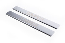 Citroen Jumper 2007-2025 гг. Накладки на дверные пороги Carmos из нержавеющей стали (2 шт.) фото 1