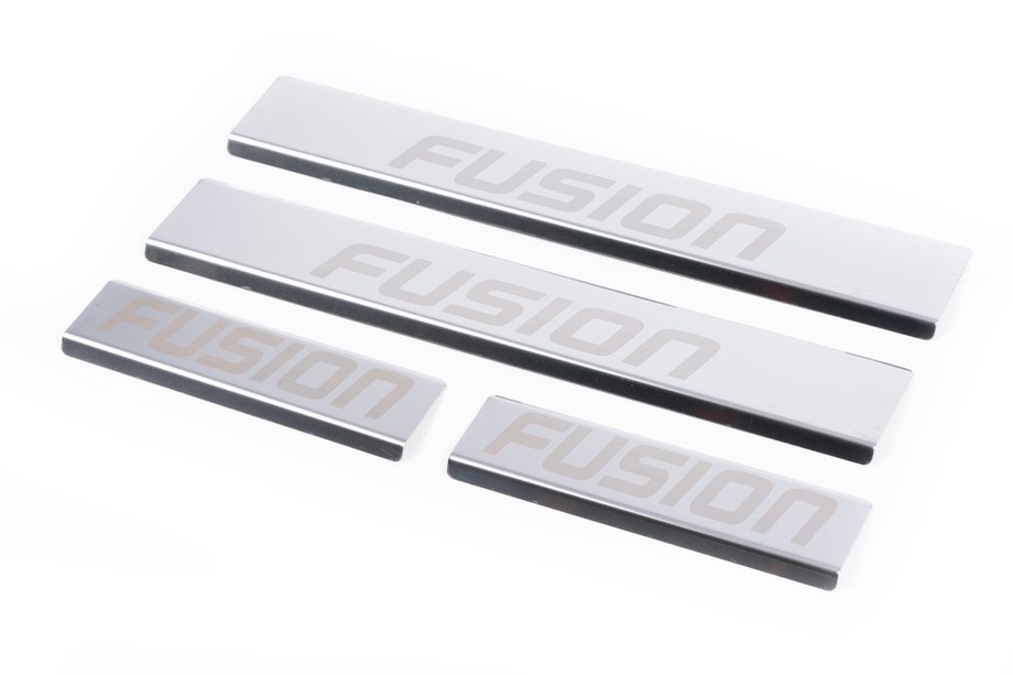 Ford Fusion 2002-2012 гг. Накладки на пороги Carmos (4 шт., нержавейка) Image