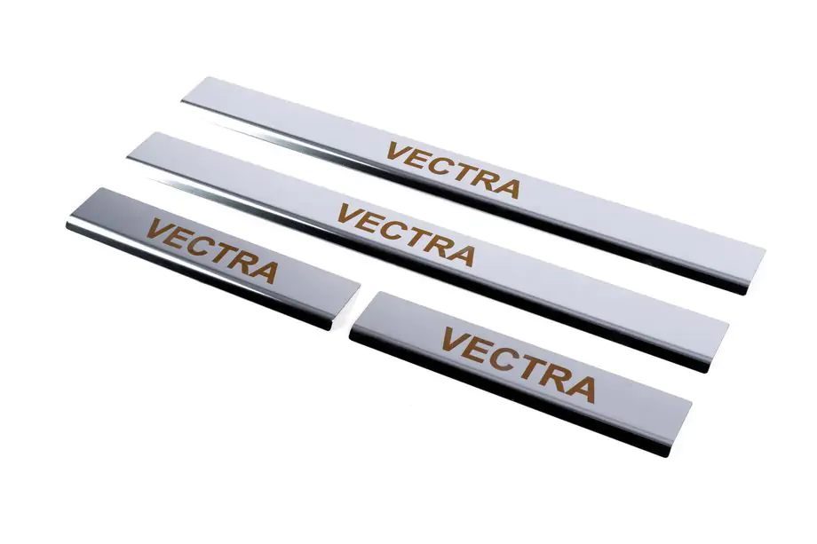Opel Vectra B 1995-2002 гг. Накладки на пороги Carmos (4 шт, нержавейка) Image