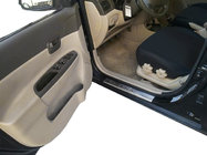 Hyundai Accent 2006-2010 гг. Накладки на пороги нержавейка Carmos V1 (4 шт) фото 2