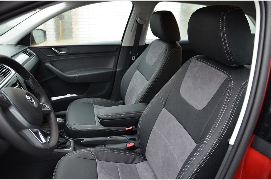 Skoda Rapid 2012-2019 гг. Авточехлы SoyuzAuto Стиль Кожа Image