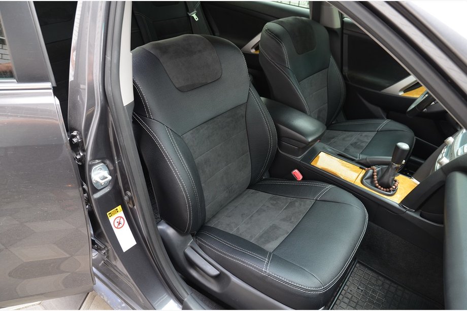 Toyota Camry 2006-2011 гг. Авточехлы (Эко-кожа ↗ Замена Алькантары, Elite) Image