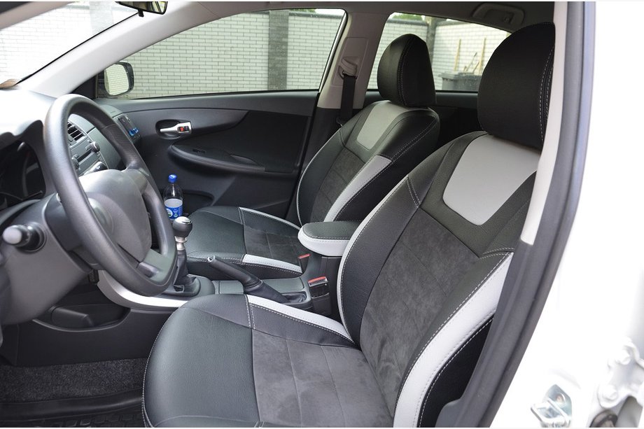 Toyota Corolla 2007-2013 гг. Оригинальные чехлы SoyuzAuto Leather Style Image