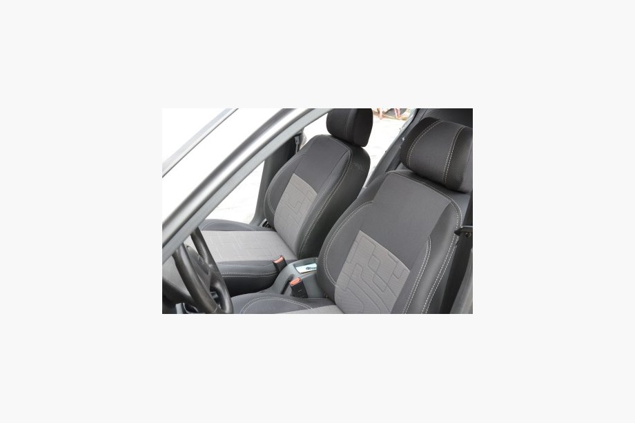Daewoo Lanos 1998-2017 гг. Авточехлы (ЭкоКожа+Ткань, Premium) Image