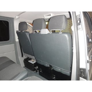Авточехлы (Эко-кожа и Ткань, Premium) Volkswagen T5 Caravelle 2004-2010 гг. фото 4