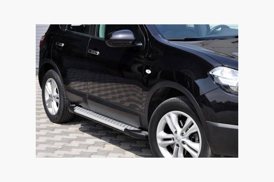 Chery Tiggo 1 2005-2016 гг. Боковые Подножки Тип X5 (2 шт., Алюминиевый Профиль) Image
