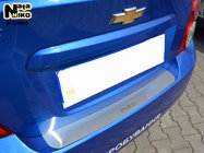 Chevrolet Aveo T300 2011-2020 гг. Накладка на задний бампер Nataniko (нержавейка) Седан фото 1