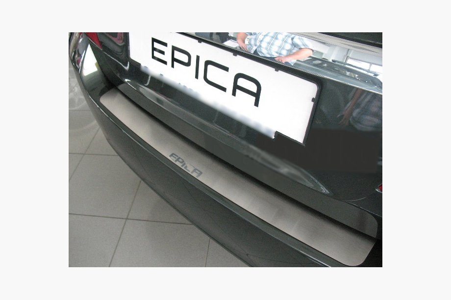 Chevrolet Epica 2006-2014 гг. Накладка на задний бампер Natanika (нержавейка) Image
