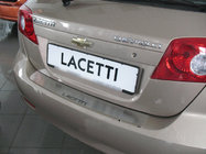 Chevrolet Lacetti 2003-2024 гг. Накладка на задний бампер Natanika (нержавейка) Универсал фото 1