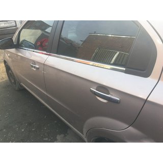 Нижние молдинги окон нержавейка (4 шт.) Chevrolet Aveo T250 2005-2011 гг. фото 3