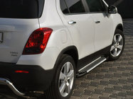 Chevrolet Trax 2012-2023 гг. Боковые пороги Allmond Grey (2 шт., алюминий) фото 3